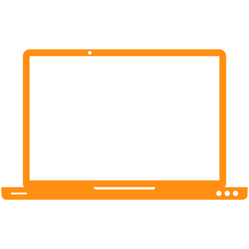 Orange laptop