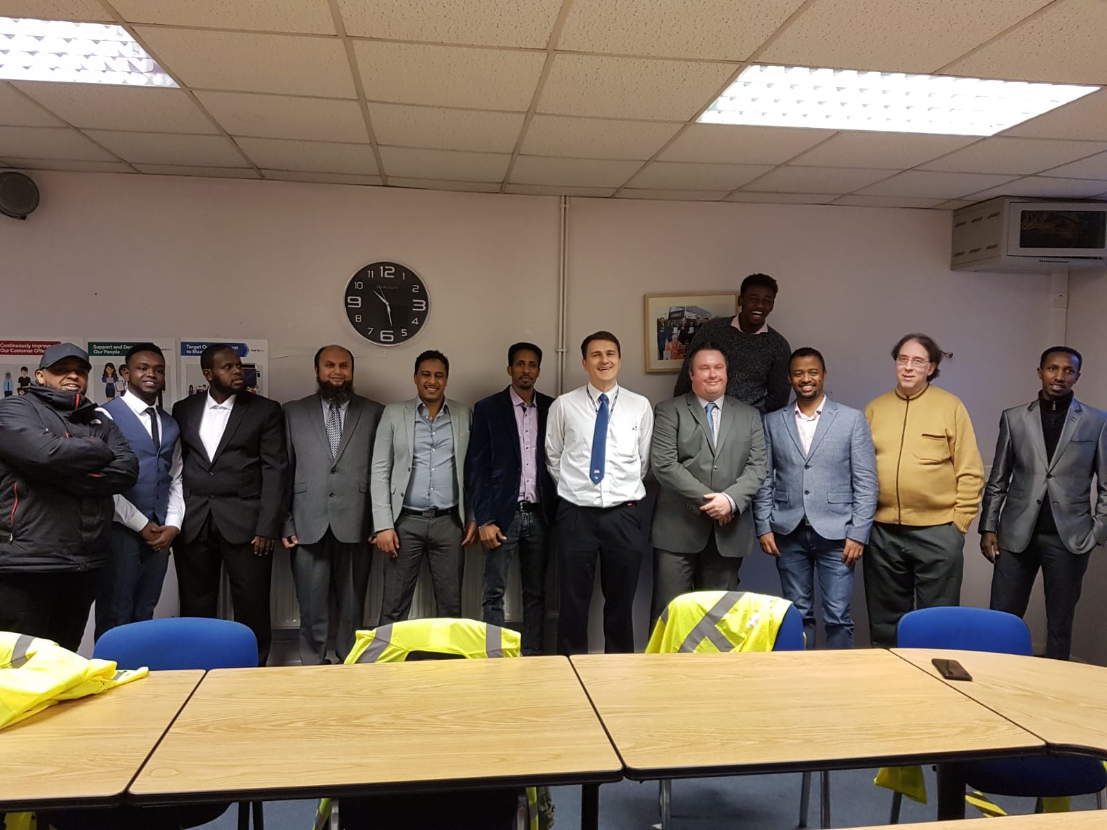 Candidates on the ACH First West of England refugee bus driver training programme