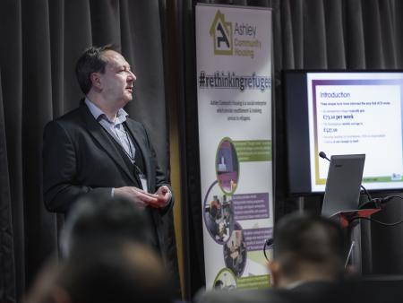 Richard Thickpenny speaking at our Rethinking Refugee Event