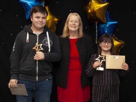 Eileen handing out EPIC award