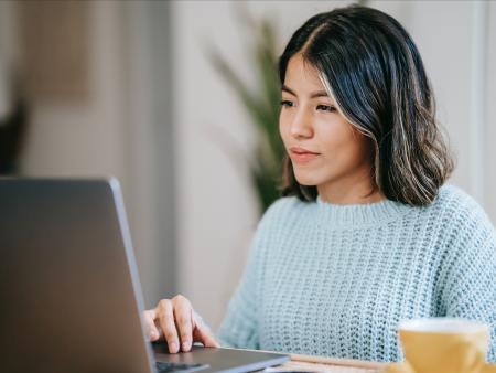 person at laptop