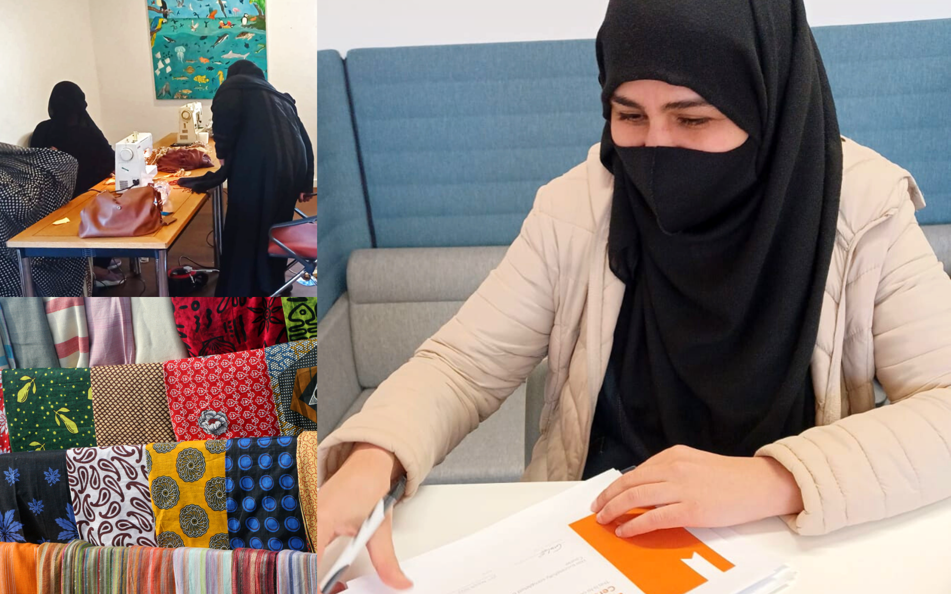 Sima and her sewing class