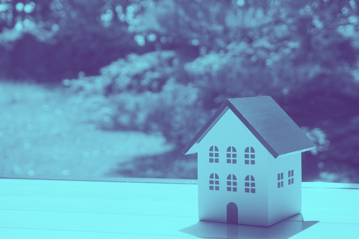 Blue model of a house