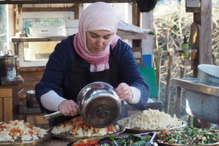Nesrin at Food Market